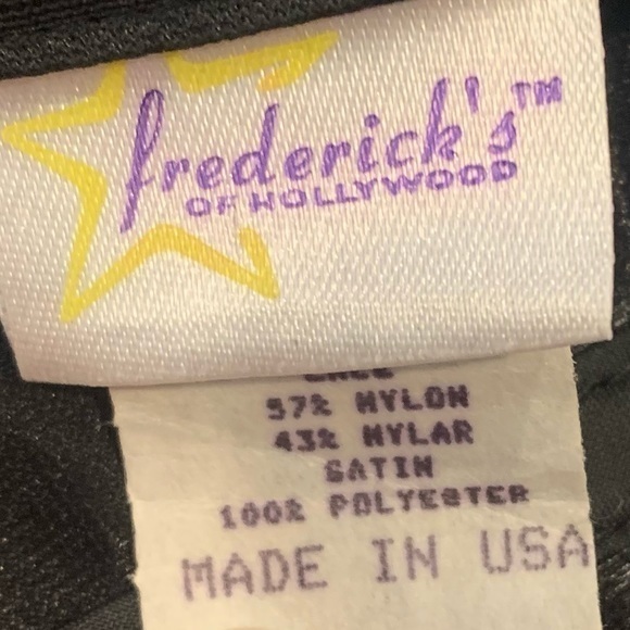 Frederick's of Hollywood Black and Silver Lace Corset - Picture 4 of 5